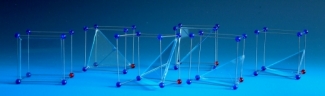 crystallographic models showing crystal planes in unit cells