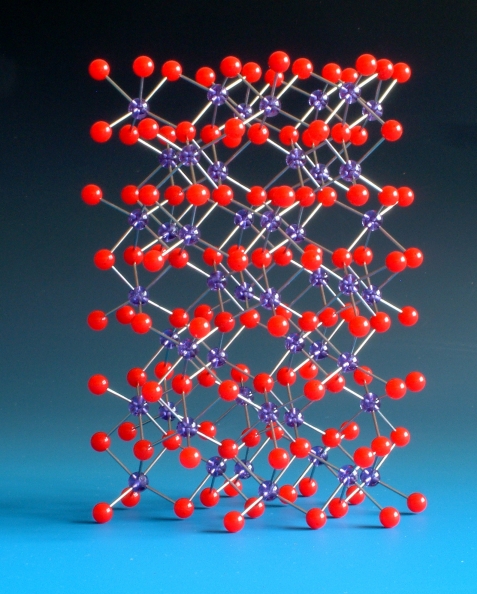 A crystal structure model of corundum mineral