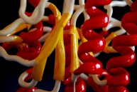 Detail of a 3d-printed protein