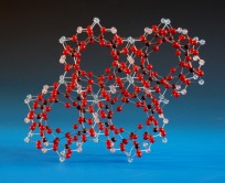 A crystal structure molecular model of the gemstone Beryl