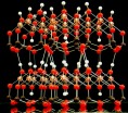 A crystal structure molecular model of Chrysotile, the comonest form of asebestos